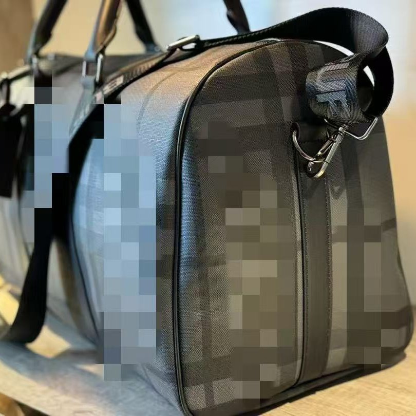 新款欧美时尚单肩斜挎手提包格纹潮牌横款公文经典商务男士电脑包 4