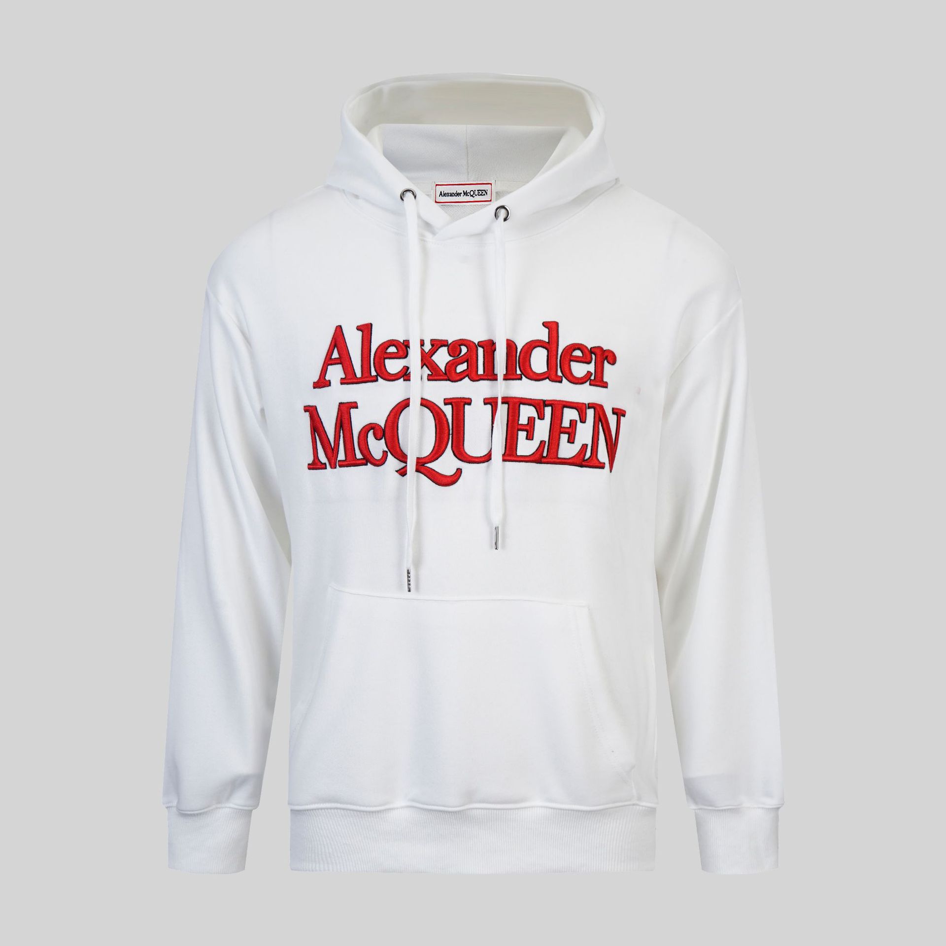麦昆帽衫 跨境潮牌Alexander Mcqueen字母涂鸦炫彩男女款连帽卫衣 5