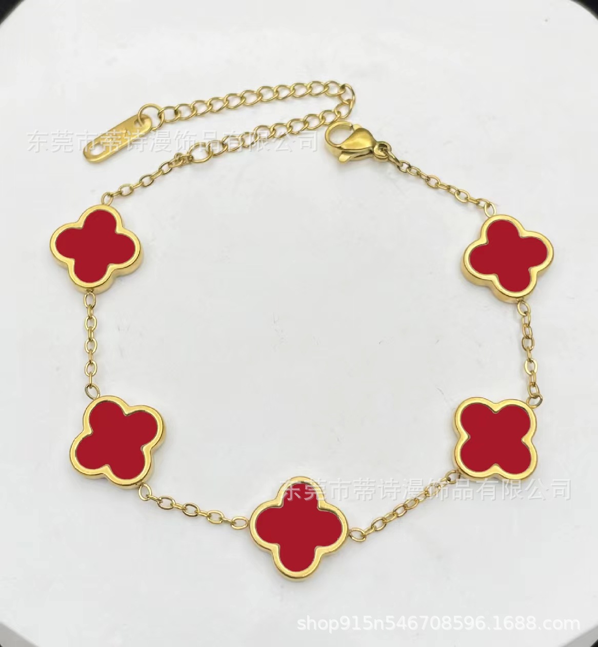 金色光面手链【红色】