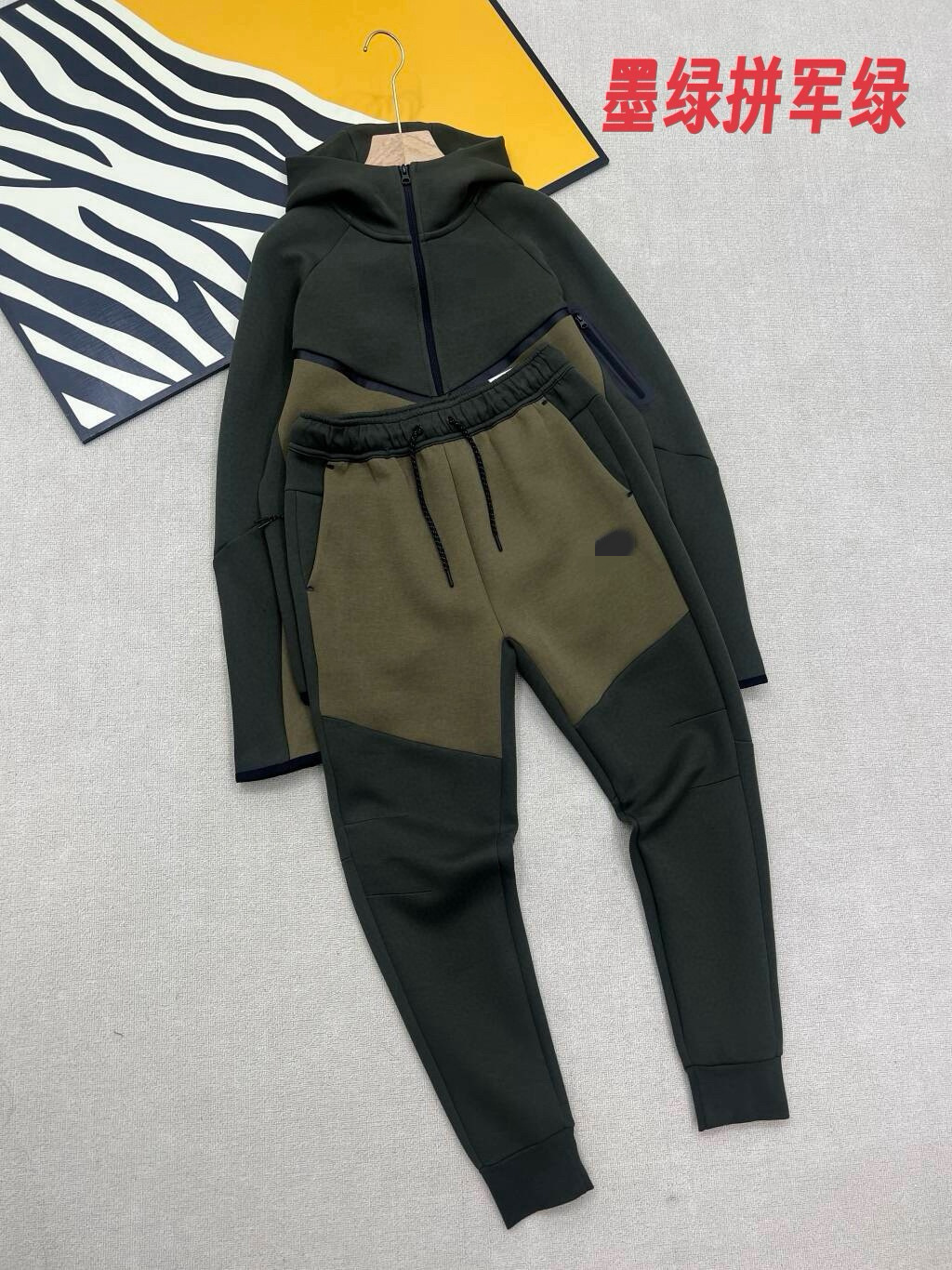 25春秋休闲运动压胶TECHFIEECE科技拉链套装外套卫裤950+496 17