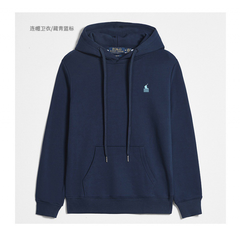 春秋款RL长袖卫衣男士休闲纯色刺绣小马标拉链套头开衫卫衣 11