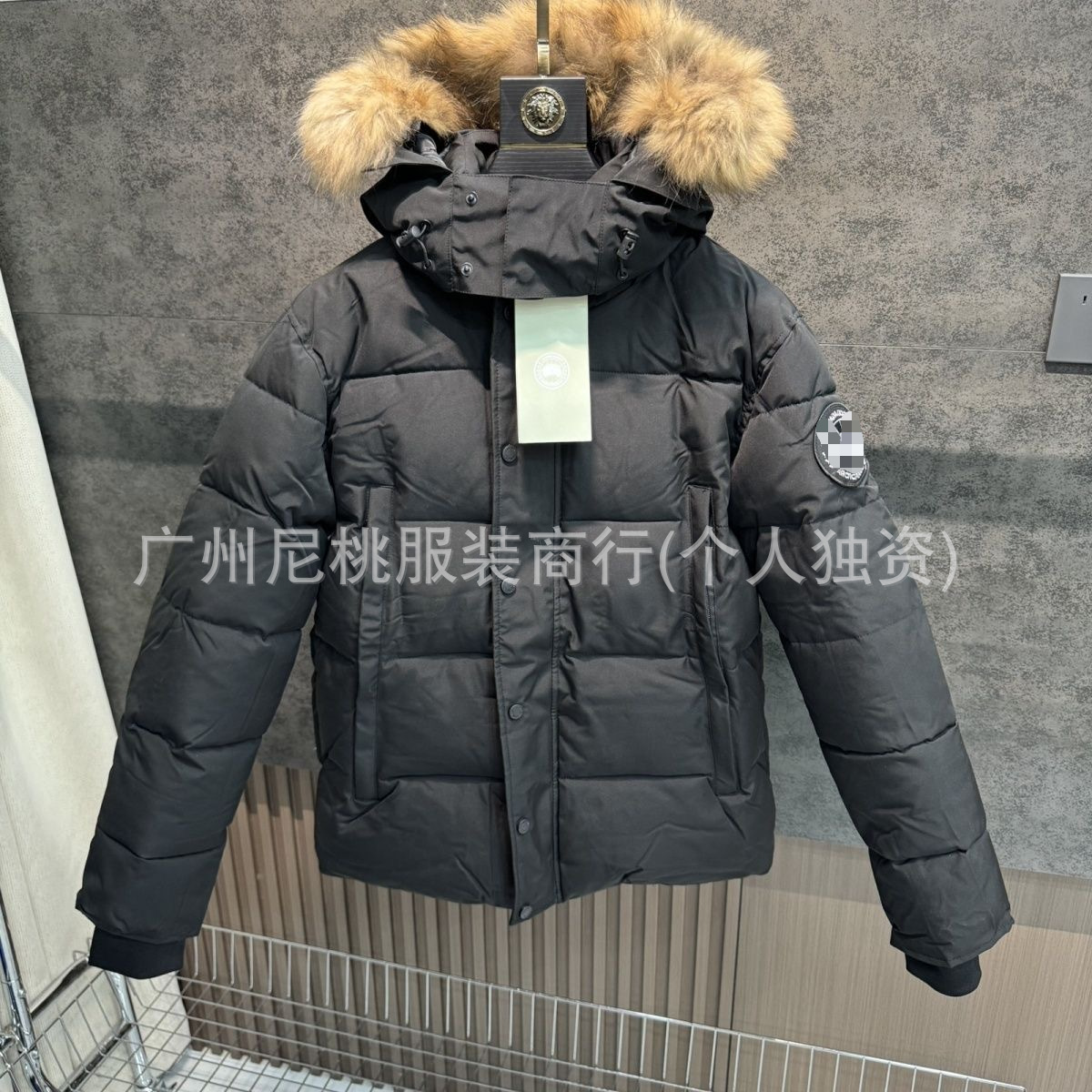 新款正确版鹅大口袋男女情侣派克棉服连帽加厚保暖防风外套 15
