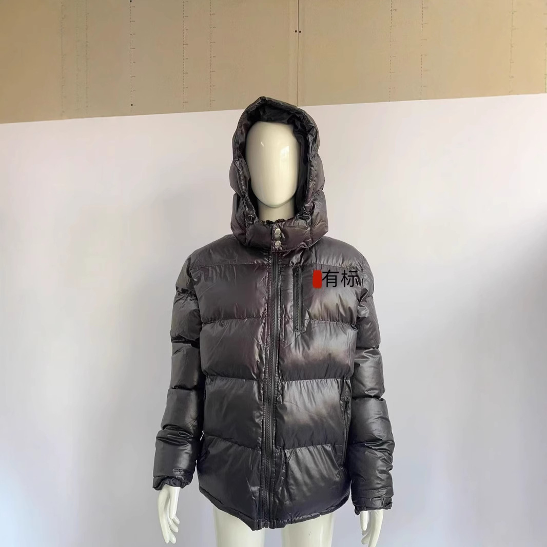 批发跨境新款外贸男款棉服可加标亚马逊棉衣男装纯色简约男士连帽 2