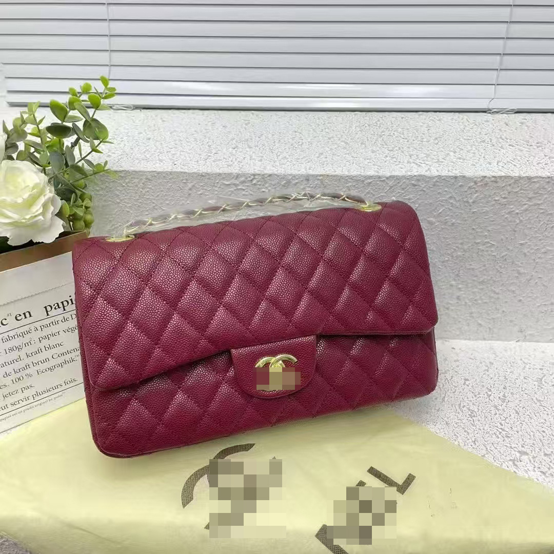 经典时尚单肩包双链条菱格简约小香风手提包质感香奶奶百搭腋下包 2