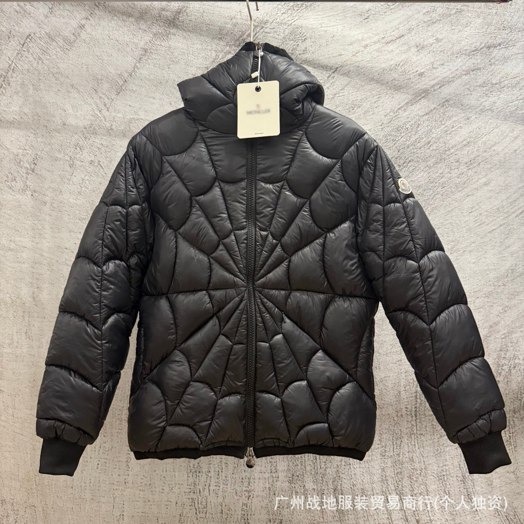 跨境高版本外贸M玛雅黑色经典羽绒服白鸭绒舒适保暖防寒连帽外套 47