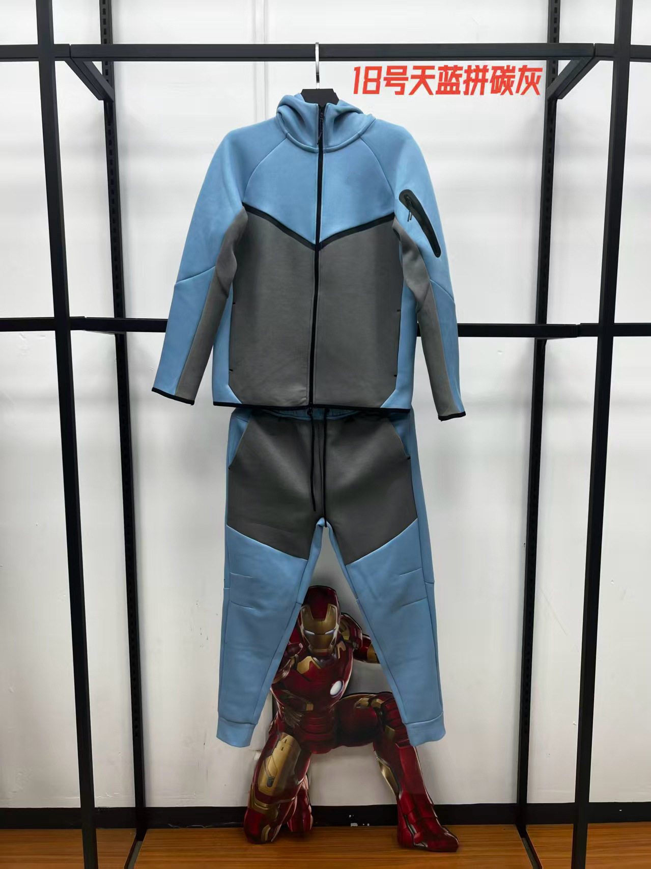 25春秋休闲运动压胶TECHFIEECE科技拉链套装外套卫裤950+496 38