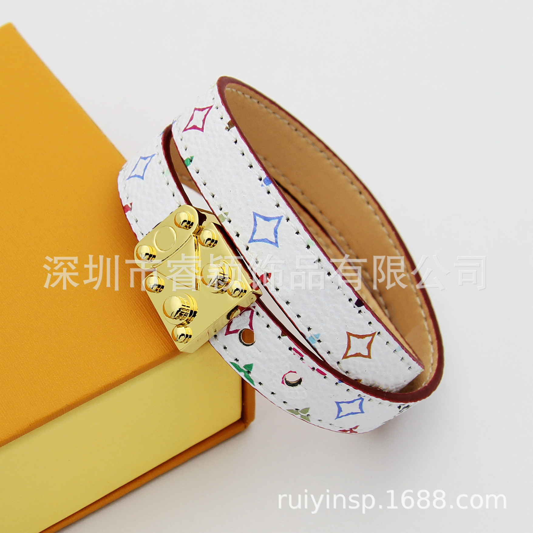 驴家手镯牛皮绳环系列几何型大牌同款中古拆皮独立包装亚马逊跨境 13