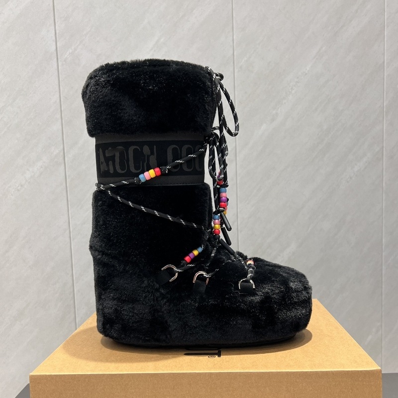 高定25ss秋冬新款月亮靴雪地靴系列内增高防滑保暖丑萌滑雪鞋短靴 70