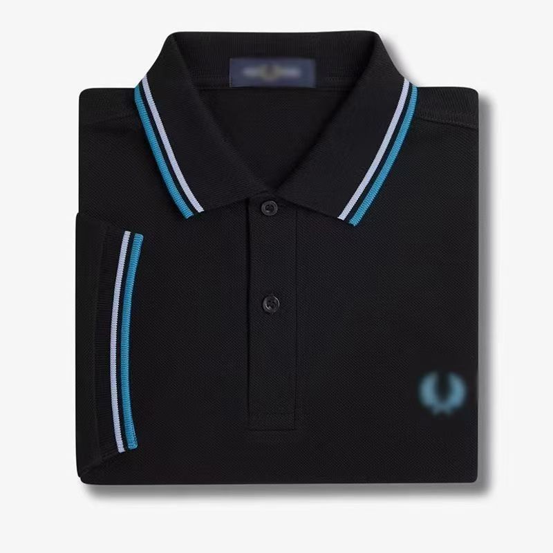 棉夏季麦穗polo衬衫休闲短袖男士包邮重磅刺绣翻领新款潮流透气 30