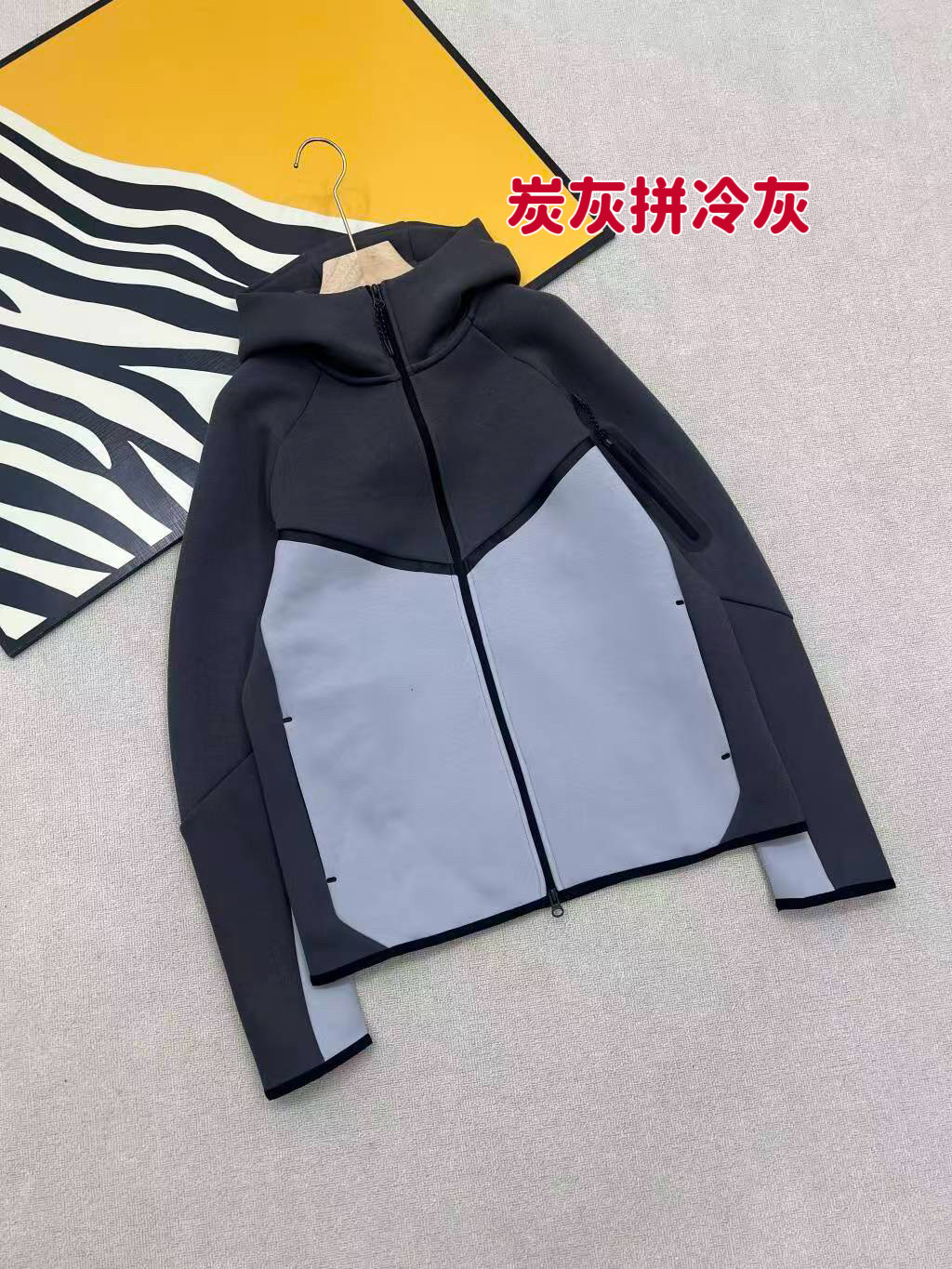 25春秋休闲运动压胶TECHFIEECE科技拉链套装外套卫裤950+496 23