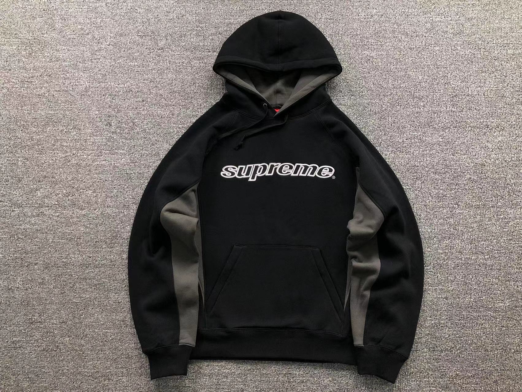 25FW SUPreme贴布BIG LOGO刺绣加绒重磅连帽卫衣男爆款秋冬款纯色 11