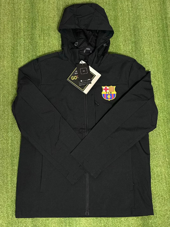 巴西足球冲锋衣棉服巴黎巴萨拜仁曼城皇马切尔西男女风衣加绒薄款 15