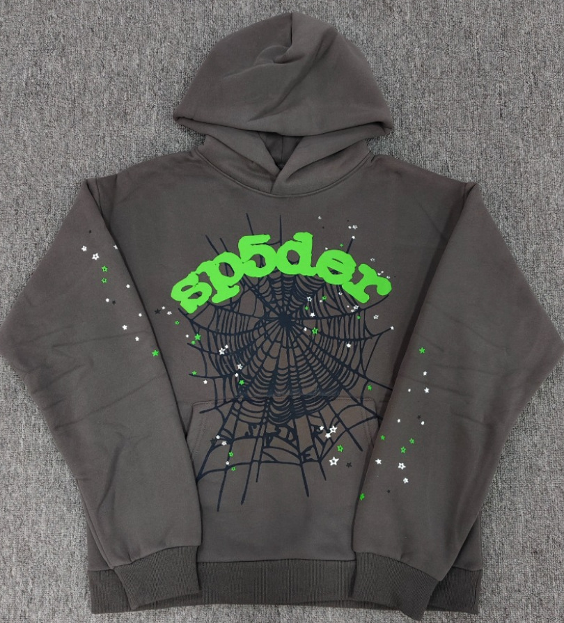 海外原版重磅450G加厚糕绒卫衣连帽衫男发泡印蜘蛛Sp5der hoodies 16