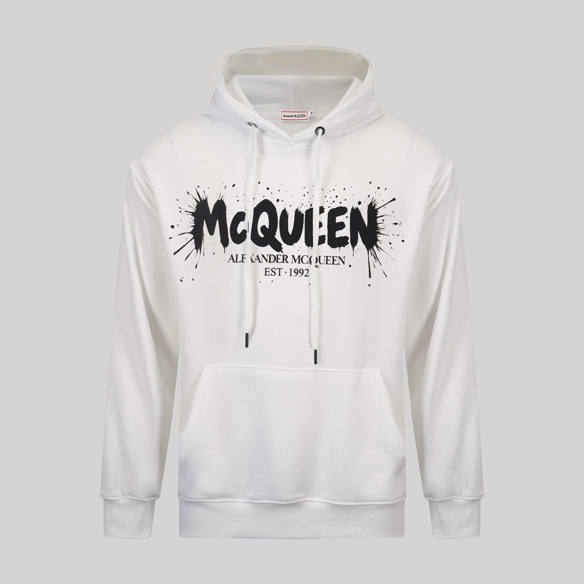 新款麦昆帽衫 跨境潮牌简约斑点字母Alexander Mcqueen连帽卫衣男 4