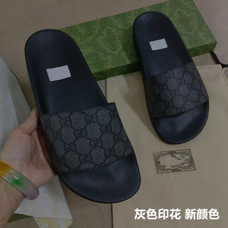 G家新颜色灰色印花拖鞋外贸跨境柬埔寨金边越南新加坡男女一字拖