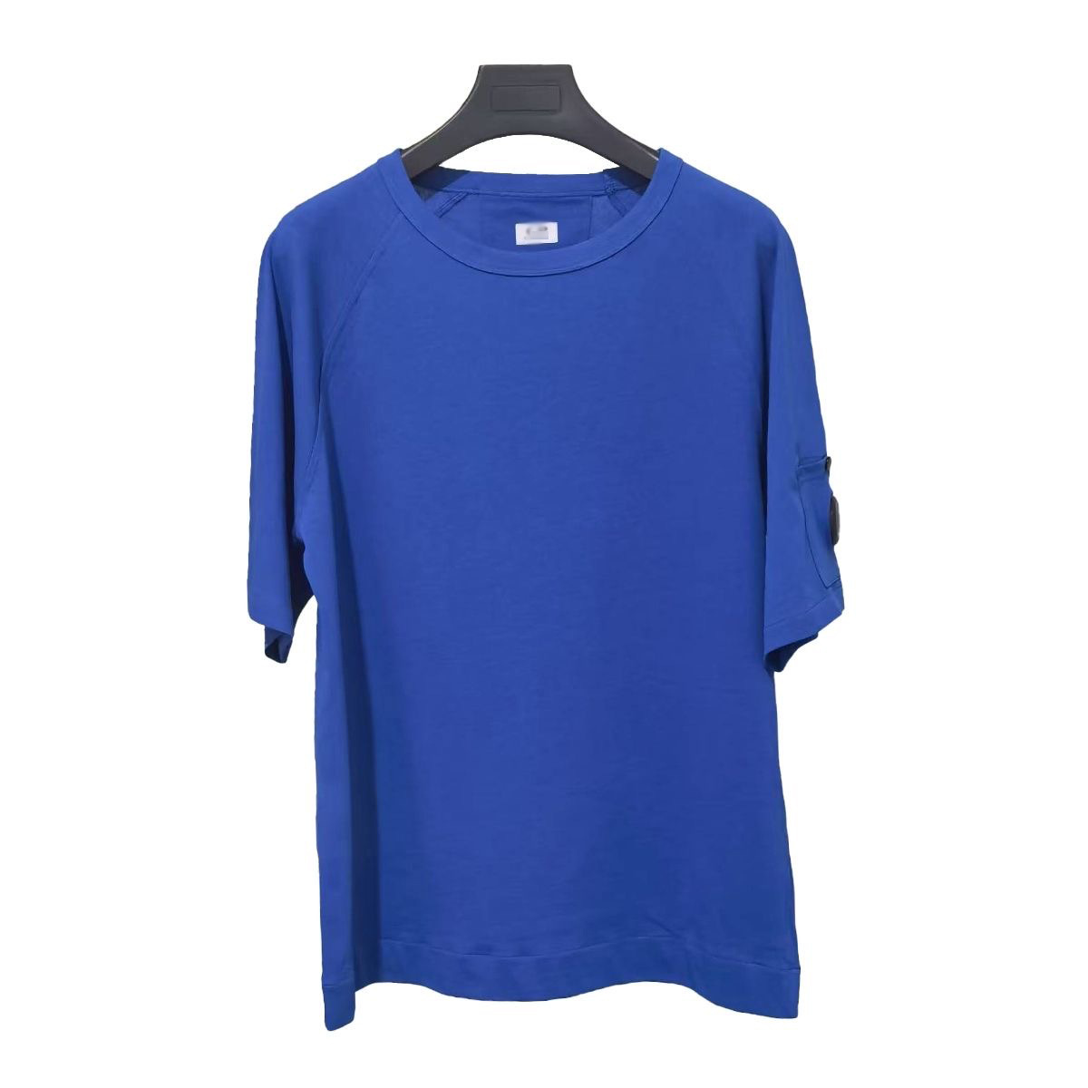 蓝色短袖刺绣标