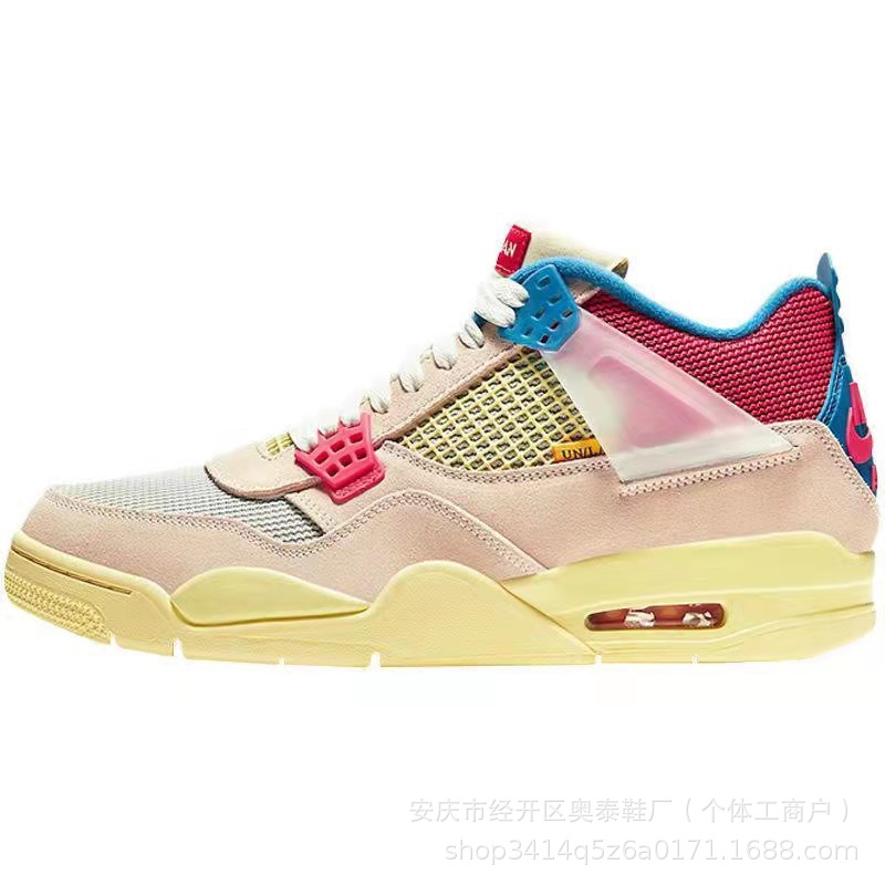 莆田鞋高版批发AJ4黑白猫午夜蓝白水泥红扣乔4男女运动气垫篮球鞋 33