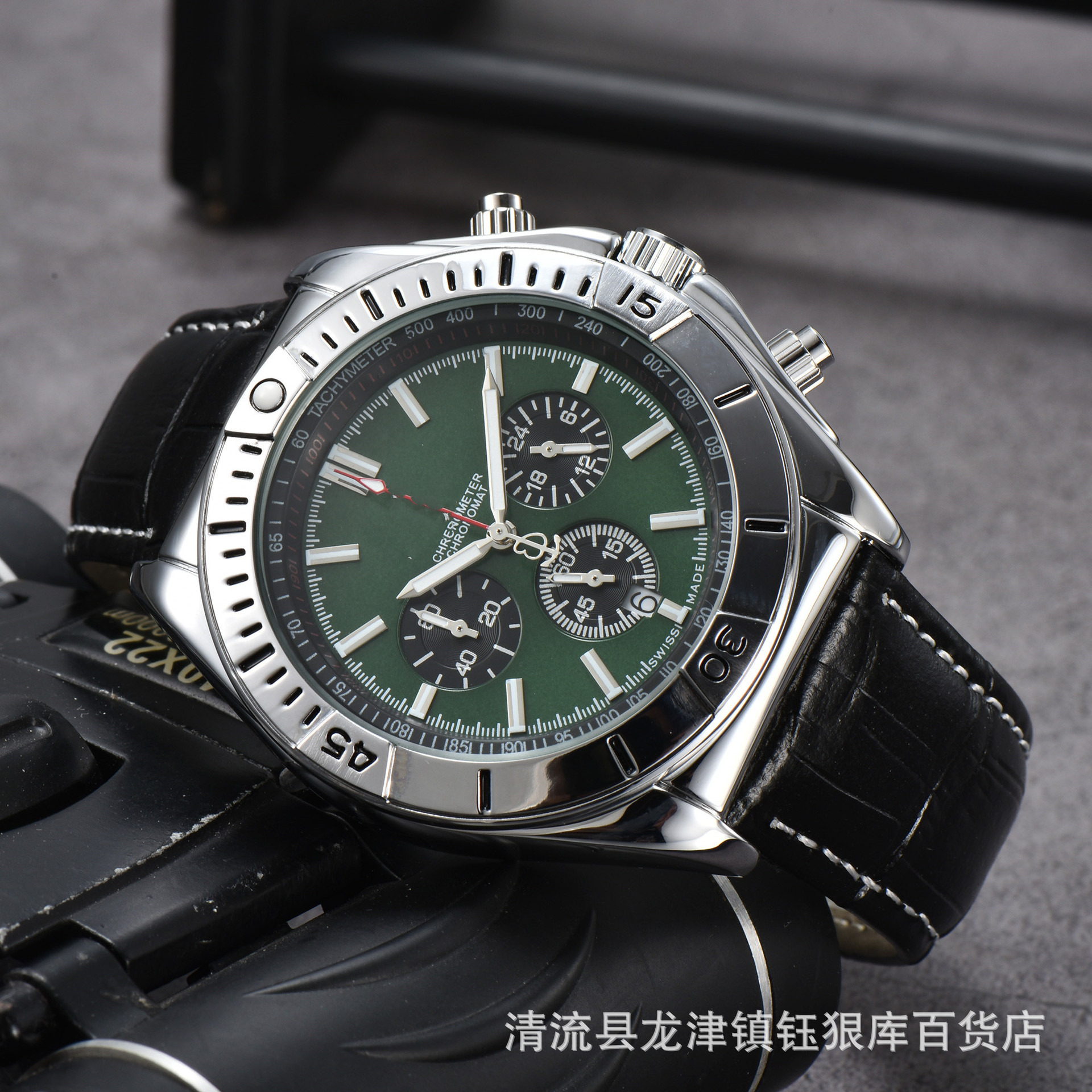 2023外贸热销男士钢带皮带BNL手表6针石英皮带手表厂家批发一件代 4