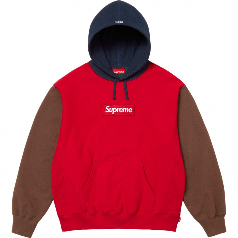 高版本supreme25SS 潮牌HOODED SWEATSHIRT 大LOGO加绒帽衫卫衣 95