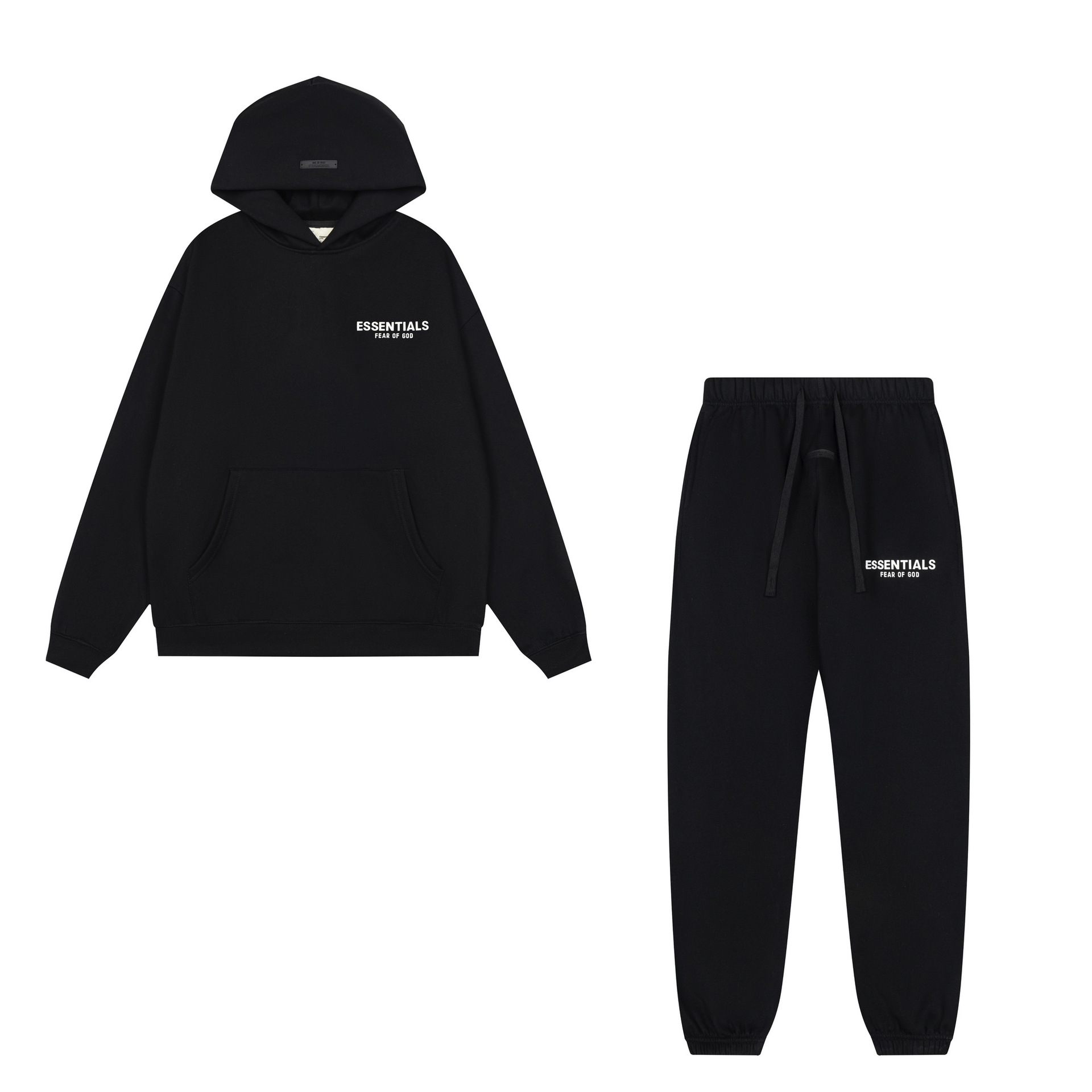 新款FEAR OF GOD ESSENTIALS植绒字母男女休闲宽松加绒连帽卫衣潮 17