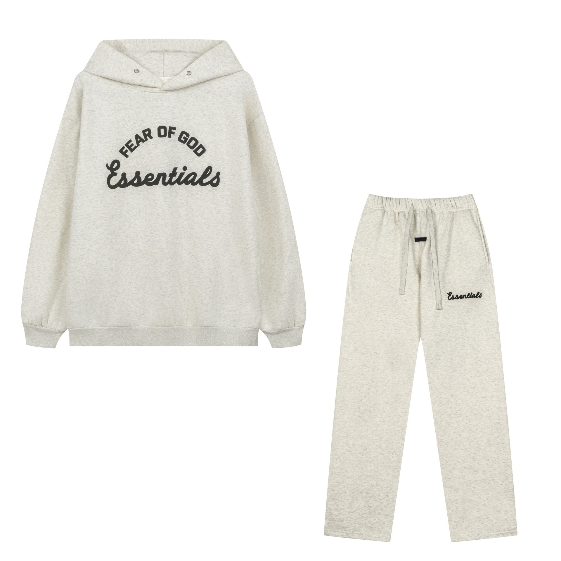 新款FEAR OF GOD ESSENTIALS植绒字母男女休闲宽松加绒连帽卫衣潮 43