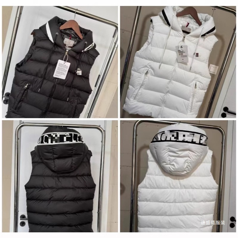 高品质高版蒙家男女新款马甲服连帽外穿休闲秋冬款棉服保暖背心坎