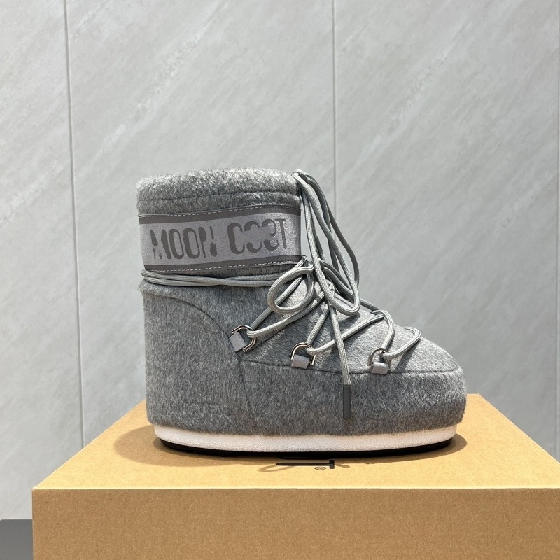 高定25ss秋冬新款月亮靴雪地靴系列内增高防滑保暖丑萌滑雪鞋短靴 28