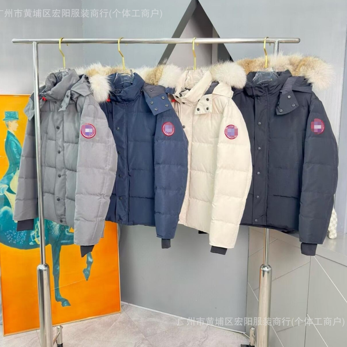 29款大鹅毛领大口袋男女同款派克棉服宽松连帽加厚保暖中长款外套 1