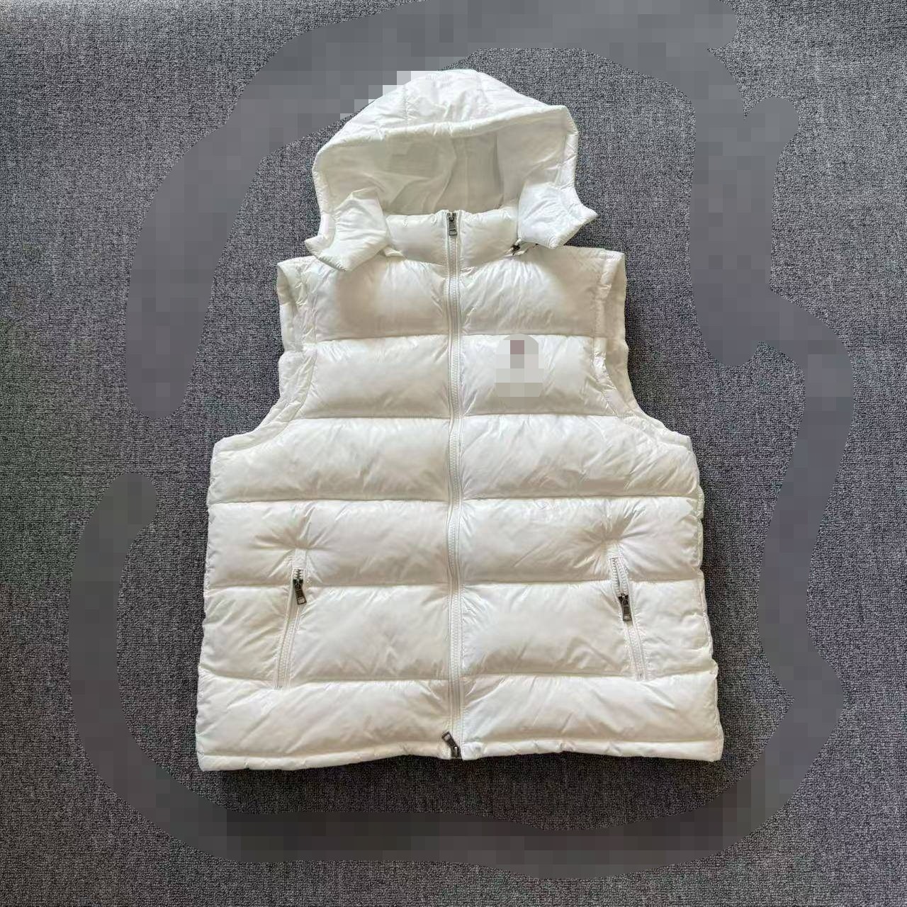 跨境同款可拆卸连帽棉马甲棉衣情侣款彩条棉服马甲 2