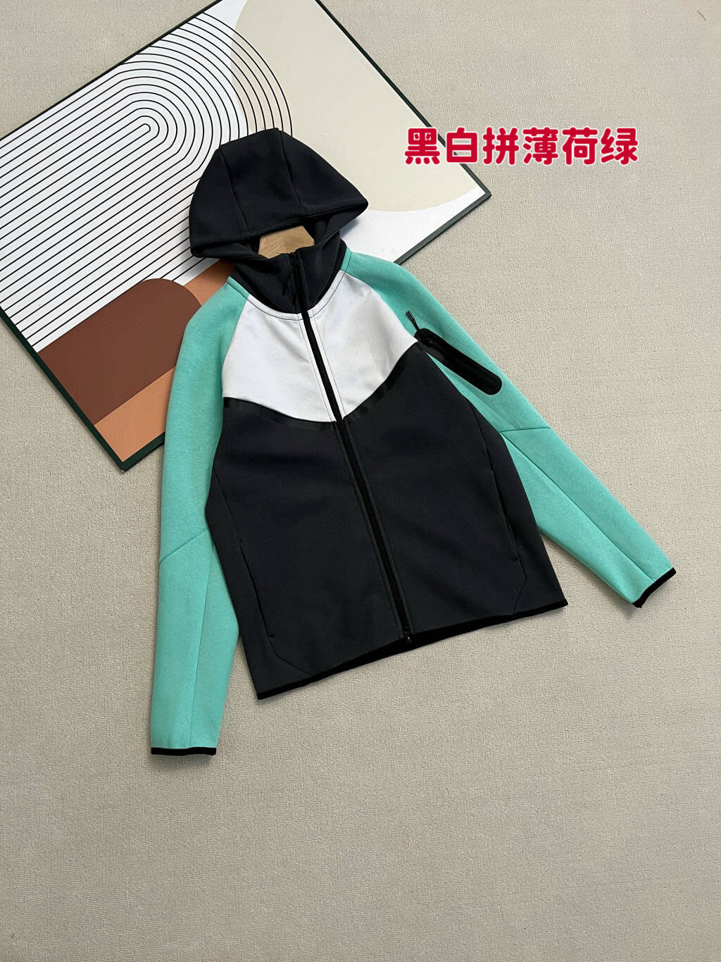 25春秋休闲运动压胶TECHFIEECE科技拉链套装外套卫裤950+496 20