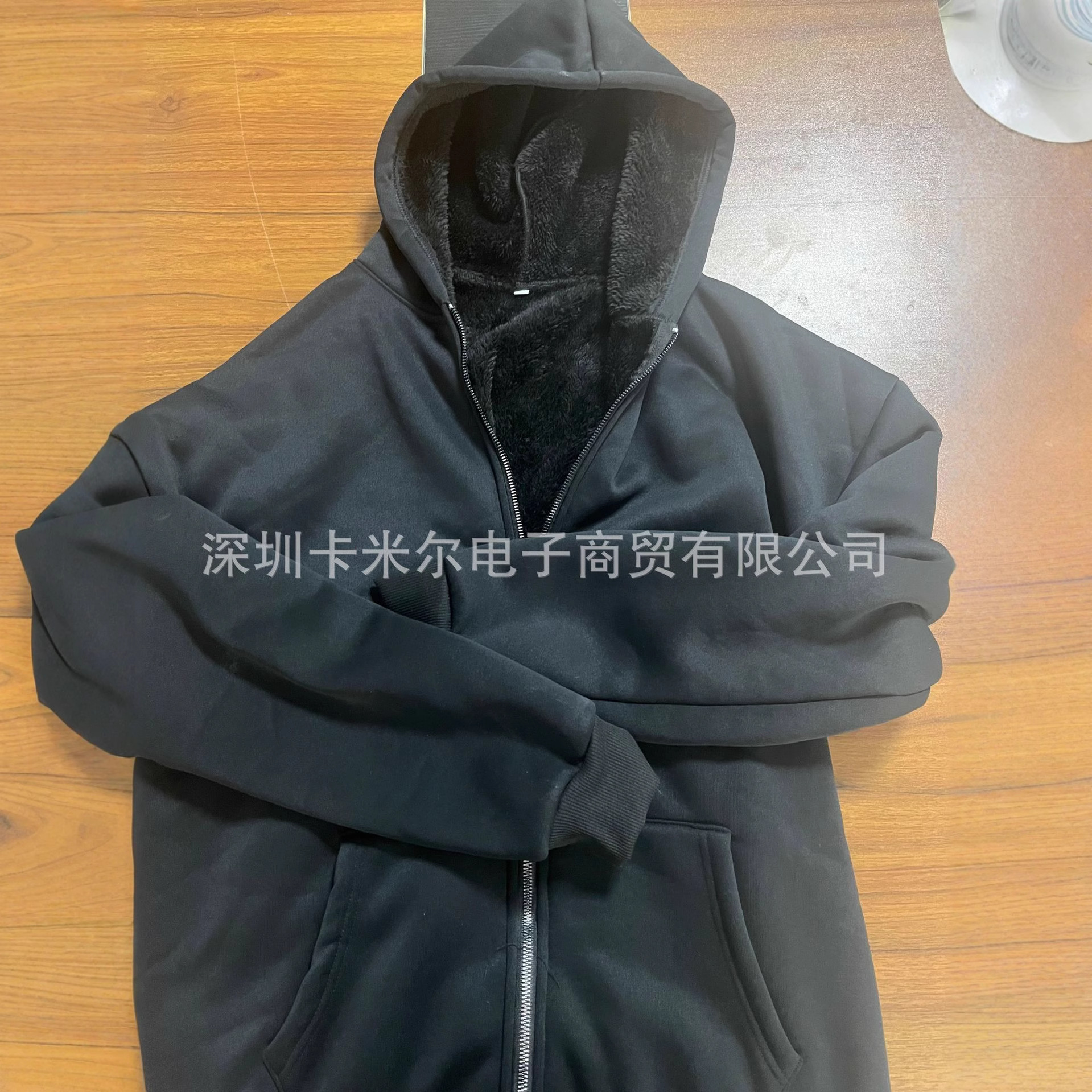 欧美秋冬新品连帽卫衣内外两面可穿复古豹纹拉链帽衫宽松时尚潮人 4