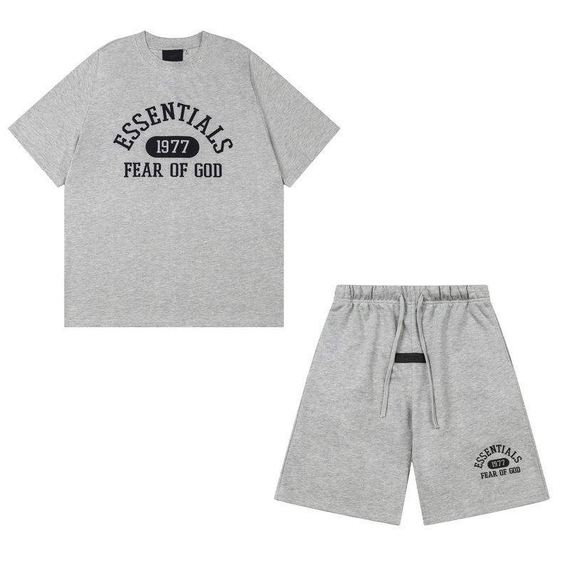 新款FEAR OF GOD ESSENTIALS植绒字母男女休闲宽松加绒连帽卫衣潮 92