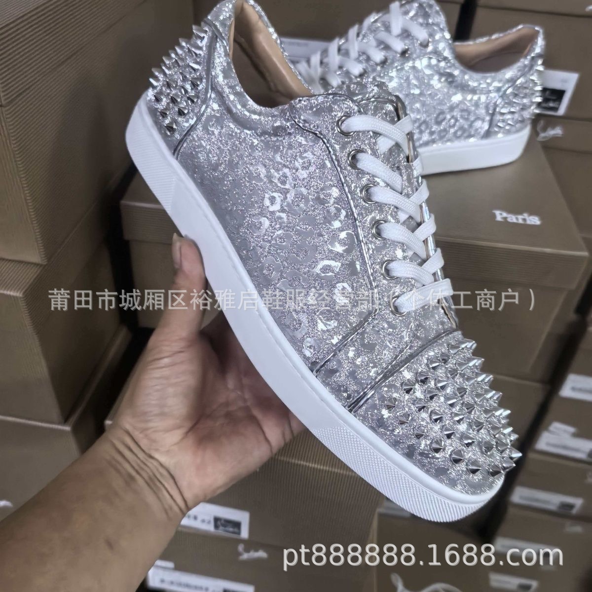 外贸专供铆钉鞋红底鞋头钉足球鞋休闲情侣潮流时尚百搭系带板鞋 25