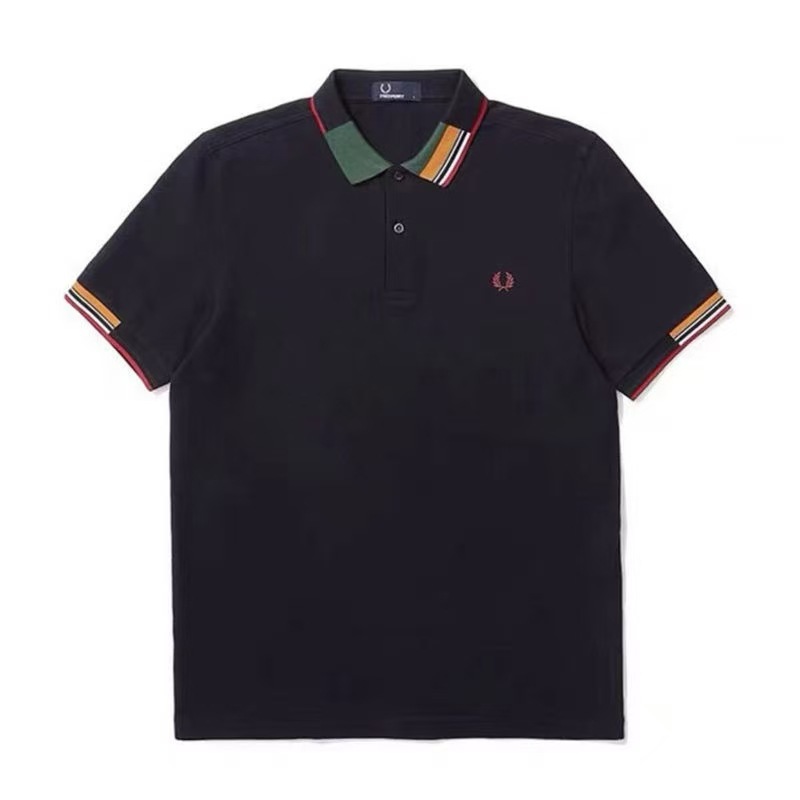 棉夏季麦穗polo衬衫休闲短袖男士包邮重磅刺绣翻领新款潮流透气 18