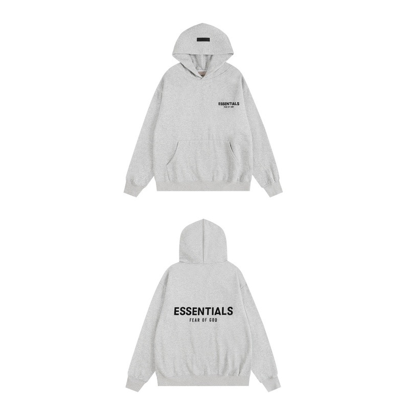 新款FEAR OF GOD ESSENTIALS植绒字母男女休闲宽松加绒连帽卫衣潮 71