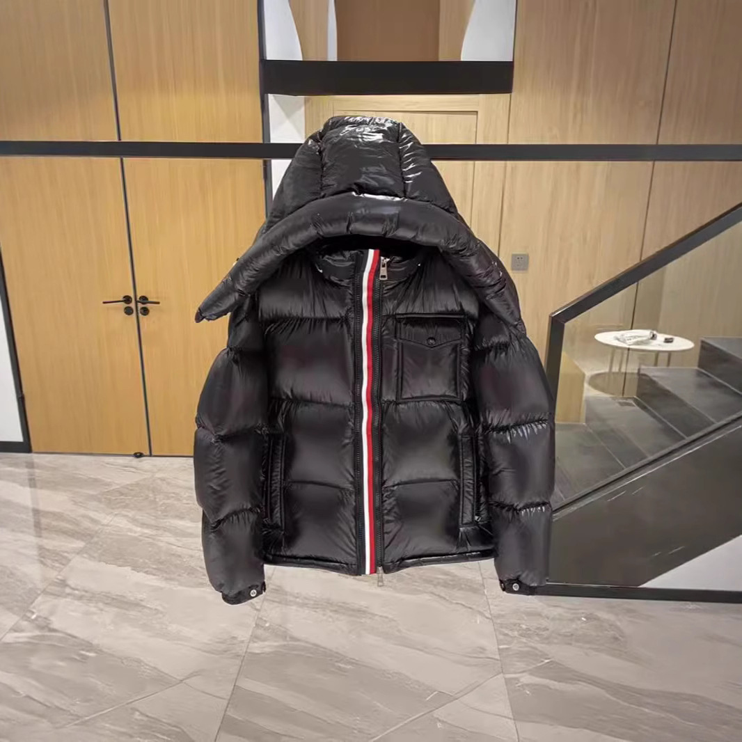 2025亮面玛雅蒙家羽绒棉服maya男女士三色织带彩条面包服夹克外套 5