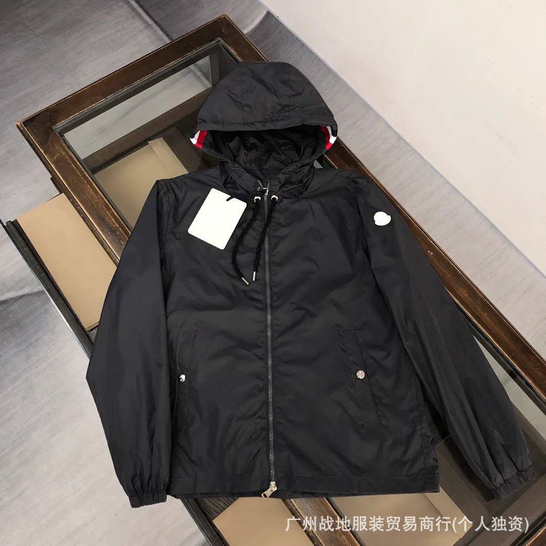 跨境高版本外贸M玛雅黑色经典羽绒服白鸭绒舒适保暖防寒连帽外套 45