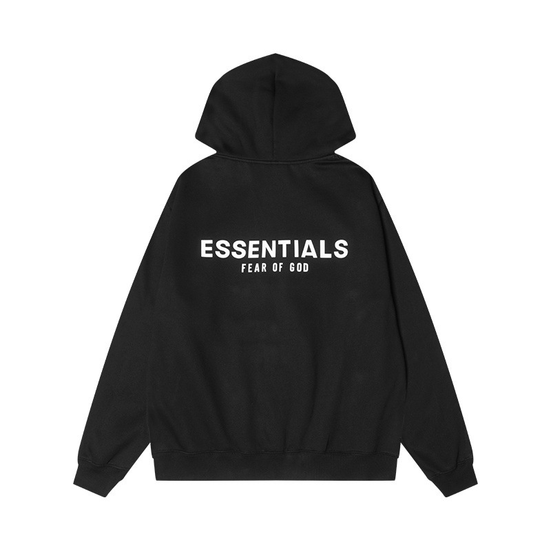 跨境美式FOG新款黑色字母ESSENTIAL套头连帽卫衣男女加绒高街帽衫 71