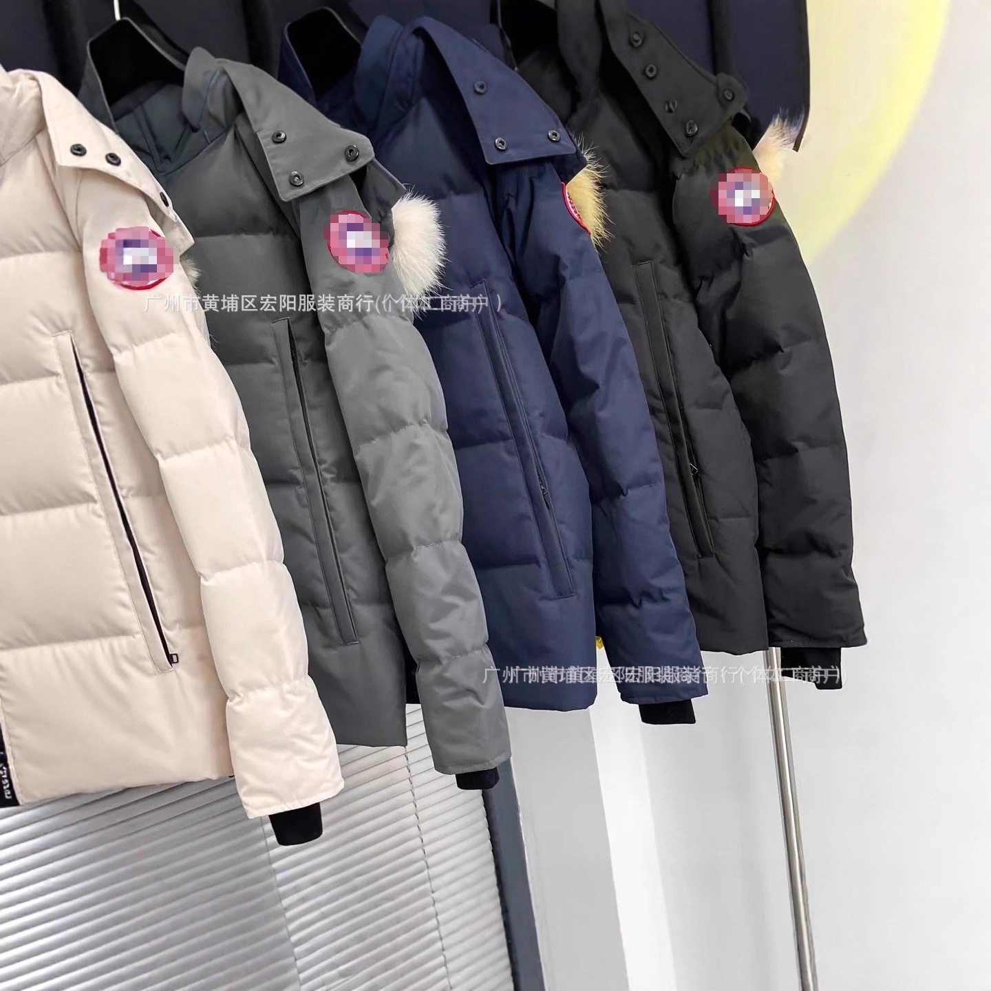 29款大鹅毛领大口袋男女同款派克棉服宽松连帽加厚保暖中长款外套 4