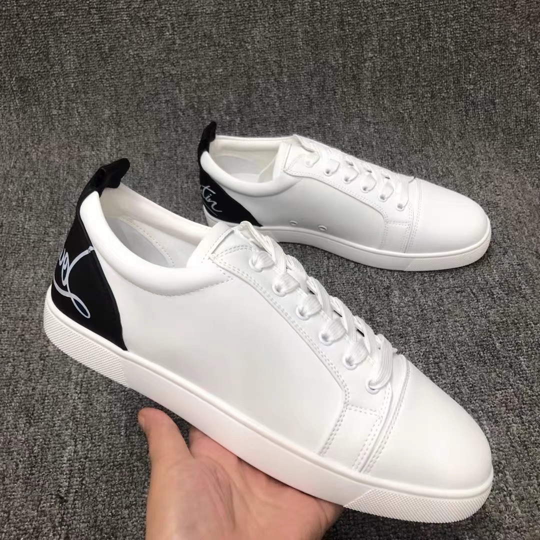 cl男鞋电绣红底小白鞋透气板鞋男鞋平底休闲鞋月牙鞋 3