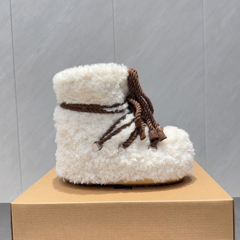 高定25ss秋冬新款月亮靴雪地靴系列内增高防滑保暖丑萌滑雪鞋短靴 25