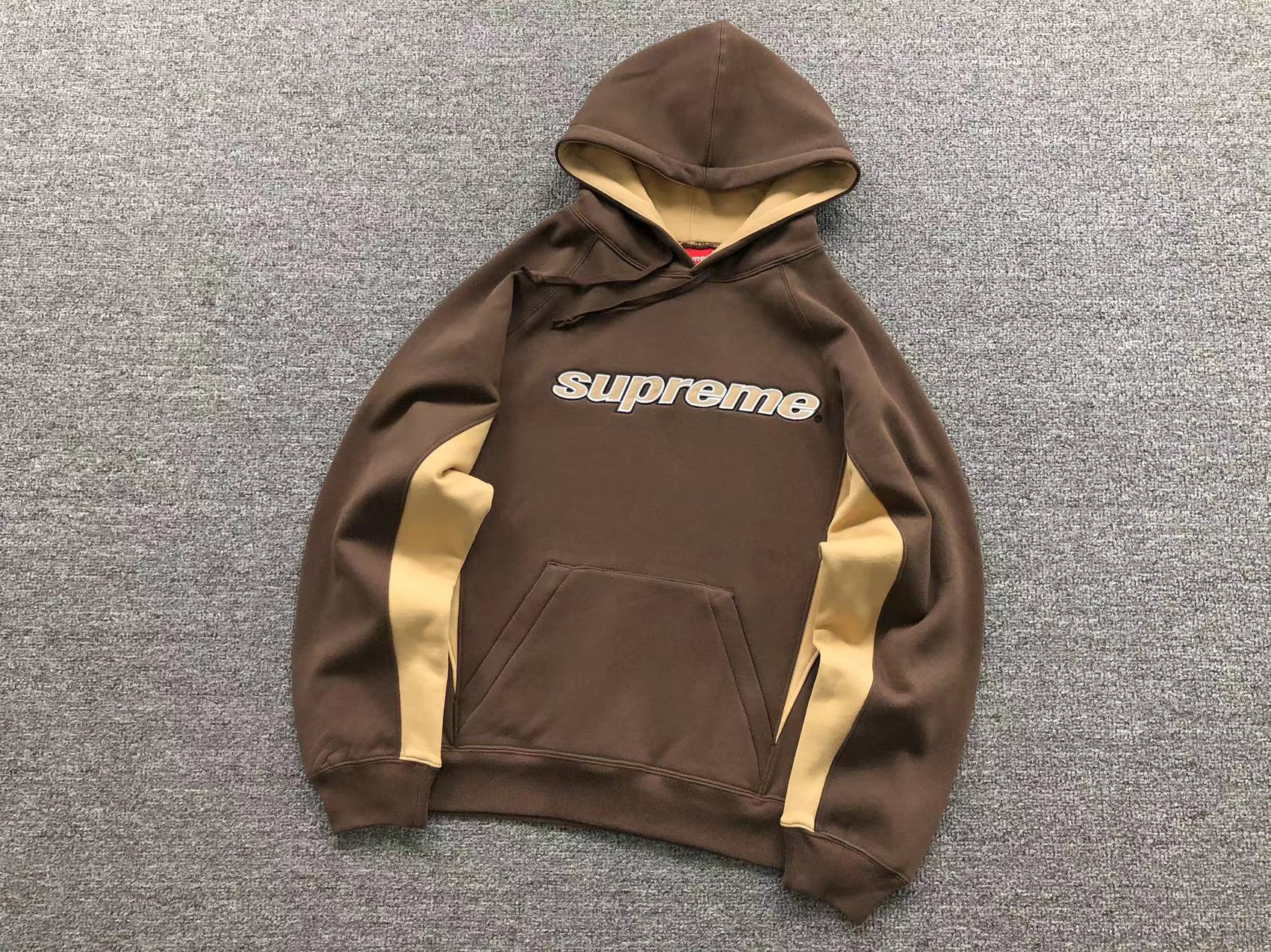 25FW SUPreme贴布BIG LOGO刺绣加绒重磅连帽卫衣男爆款秋冬款纯色 78