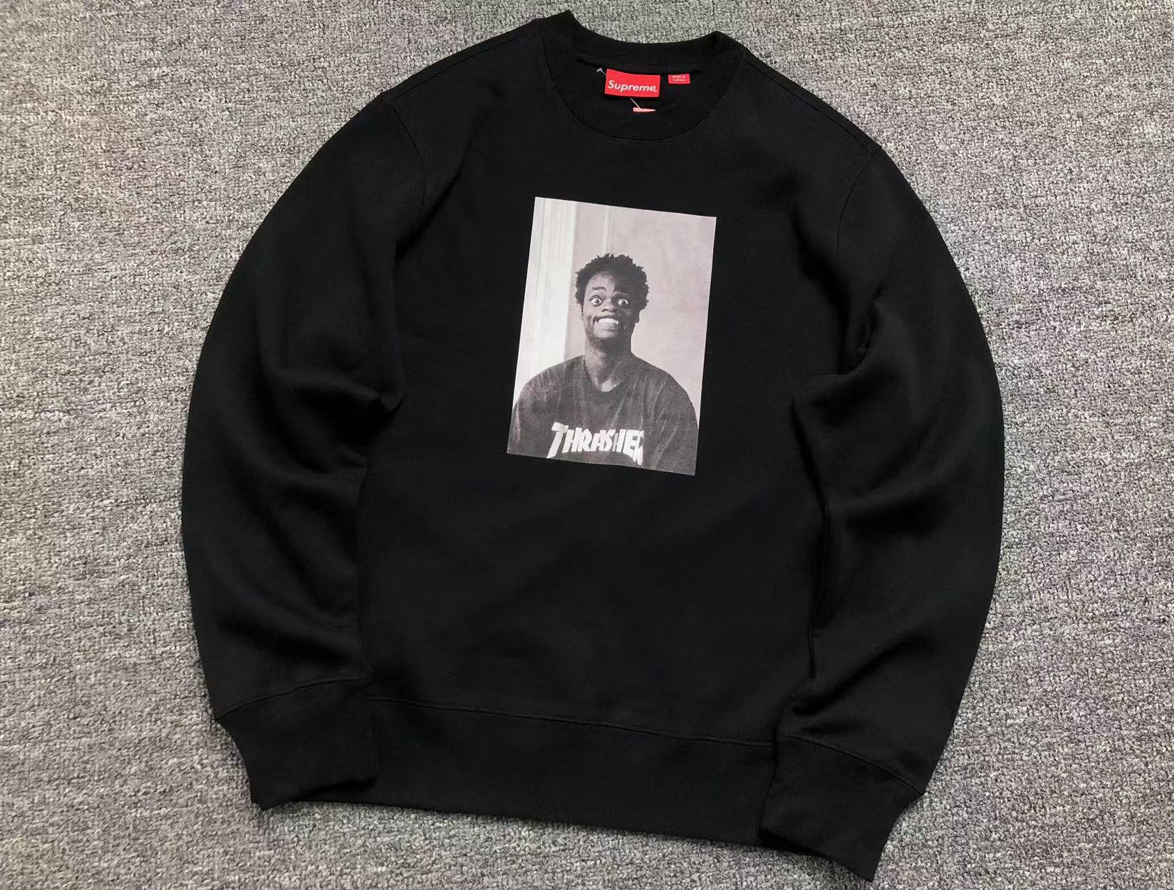 25FW SUPreme贴布BIG LOGO刺绣加绒重磅连帽卫衣男爆款秋冬款纯色 43