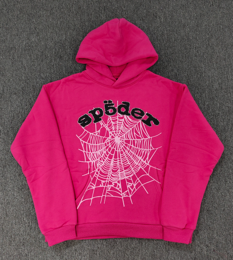 海外原版重磅450G加厚糕绒卫衣连帽衫男发泡印蜘蛛Sp5der hoodies 41