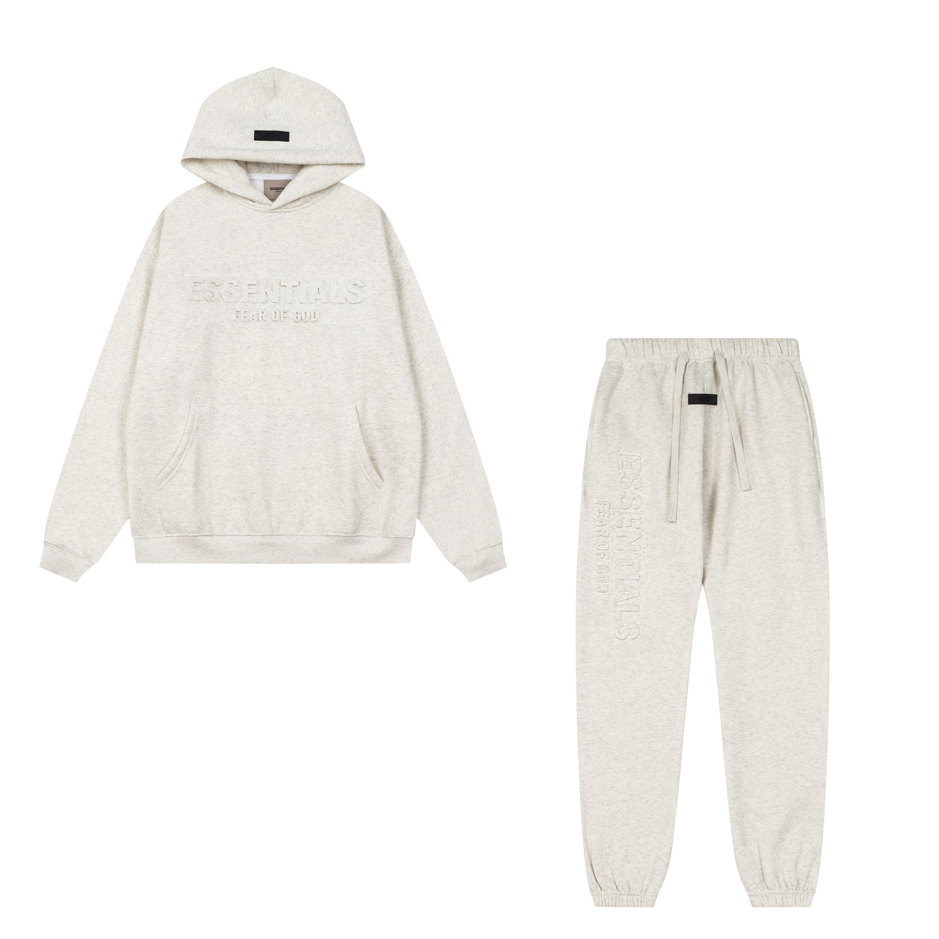 新款FEAR OF GOD ESSENTIALS植绒字母男女休闲宽松加绒连帽卫衣潮 44