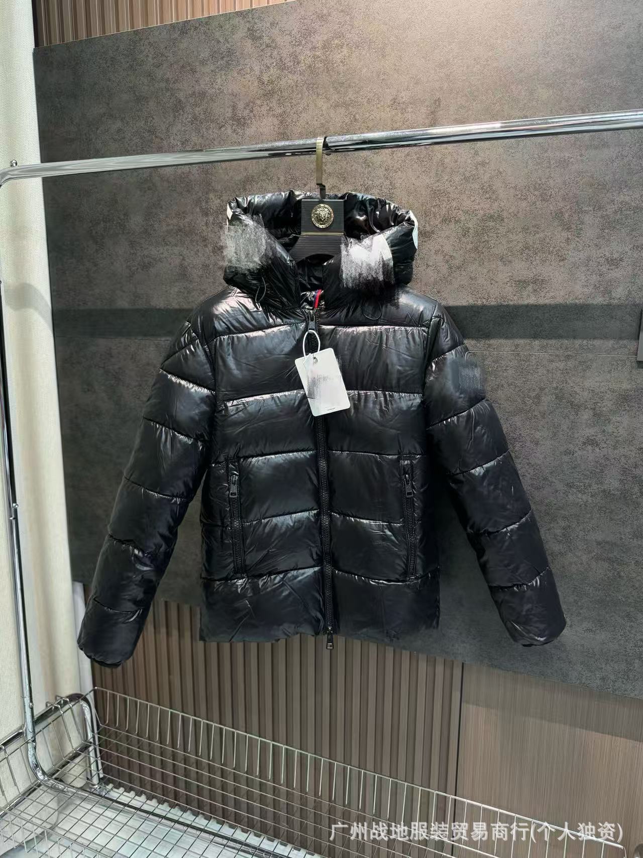 跨境高版本外贸M玛雅黑色经典羽绒服白鸭绒舒适保暖防寒连帽外套 34