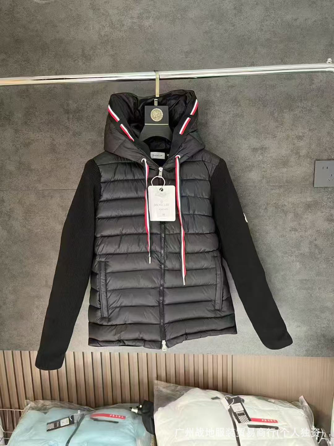 跨境高版本外贸M玛雅黑色经典羽绒服白鸭绒舒适保暖防寒连帽外套 54
