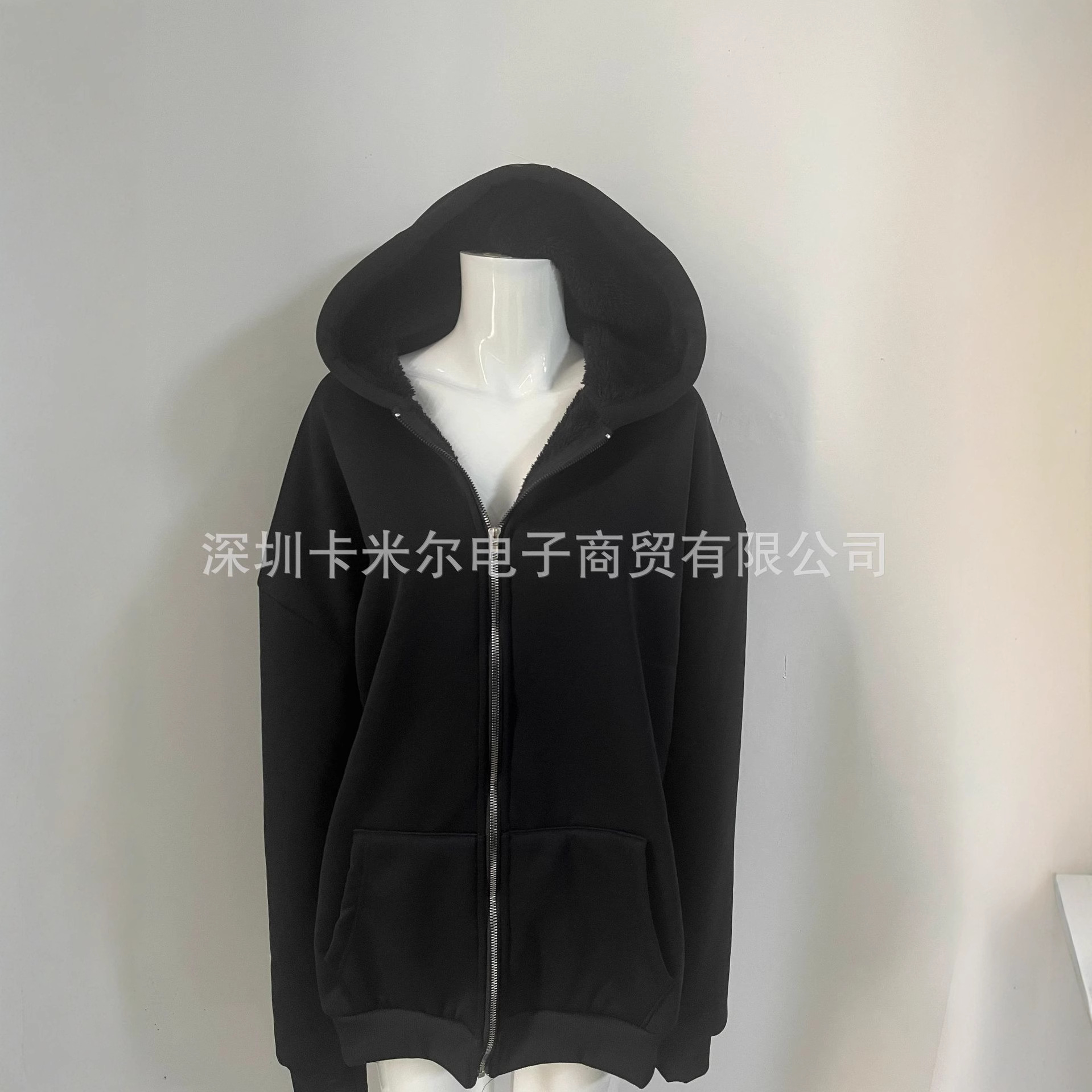 欧美秋冬新品连帽卫衣内外两面可穿复古豹纹拉链帽衫宽松时尚潮人 3