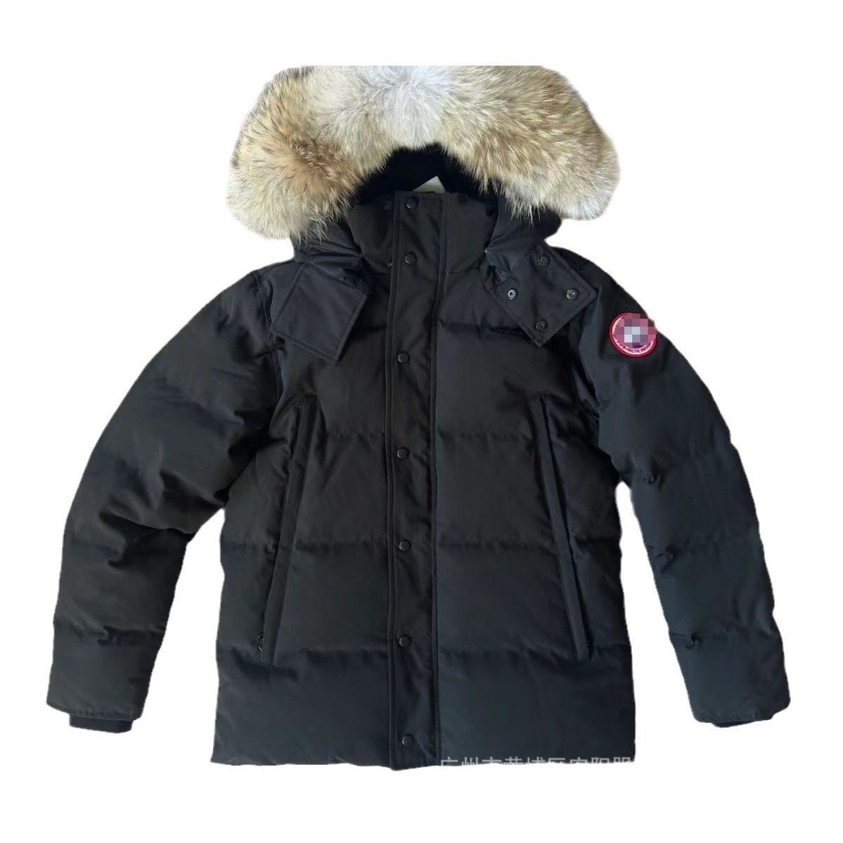 29款大鹅毛领大口袋男女同款派克棉服宽松连帽加厚保暖中长款外套 5