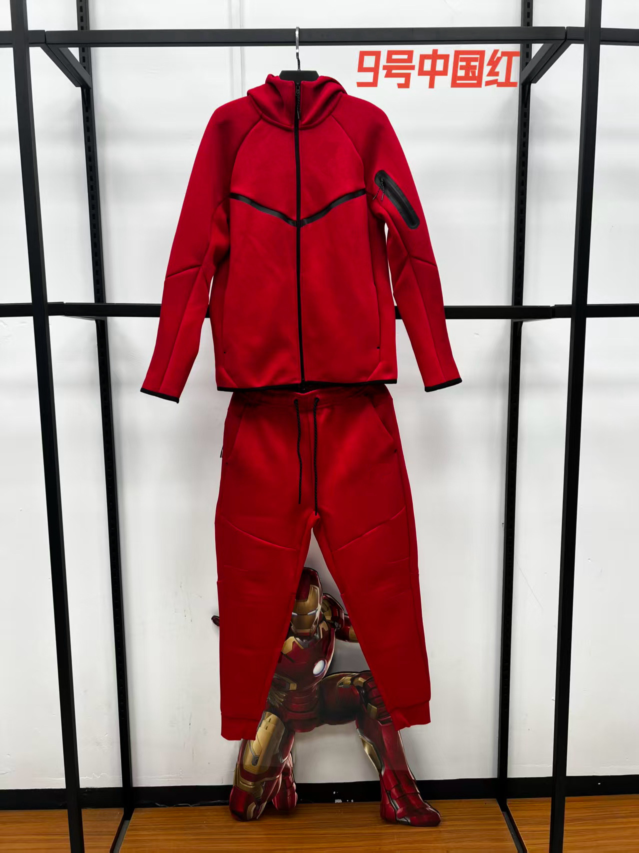 25春秋休闲运动压胶TECHFIEECE科技拉链套装外套卫裤950+496 12